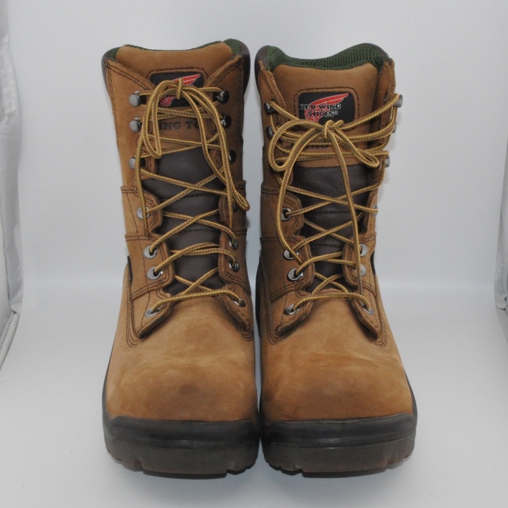 Red Wing King Toe 2381 Work Boots 8 Brown Excellent Waterproof Safety Toe EH